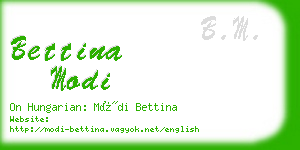 bettina modi business card